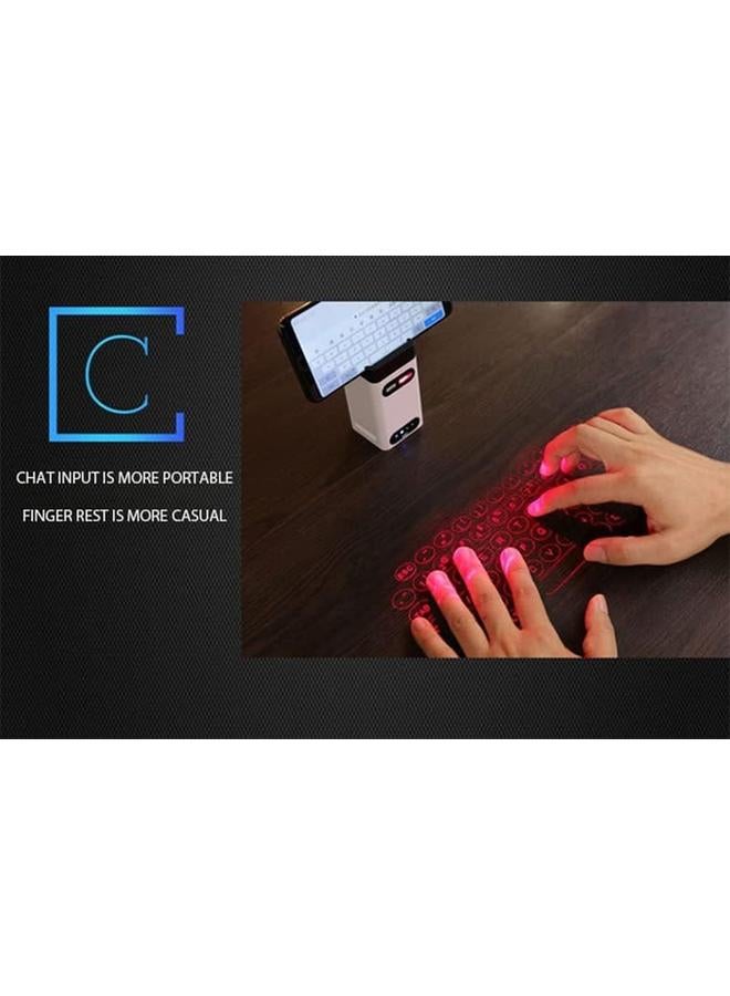 Keyboard Projector Bluetooth Wireless Projection Virtual Keyboard Portable Full Size Keypad Bluetooth Virtual Keyboard Computer Accessories Projection Keyboard For Iphone Holographic Keybo