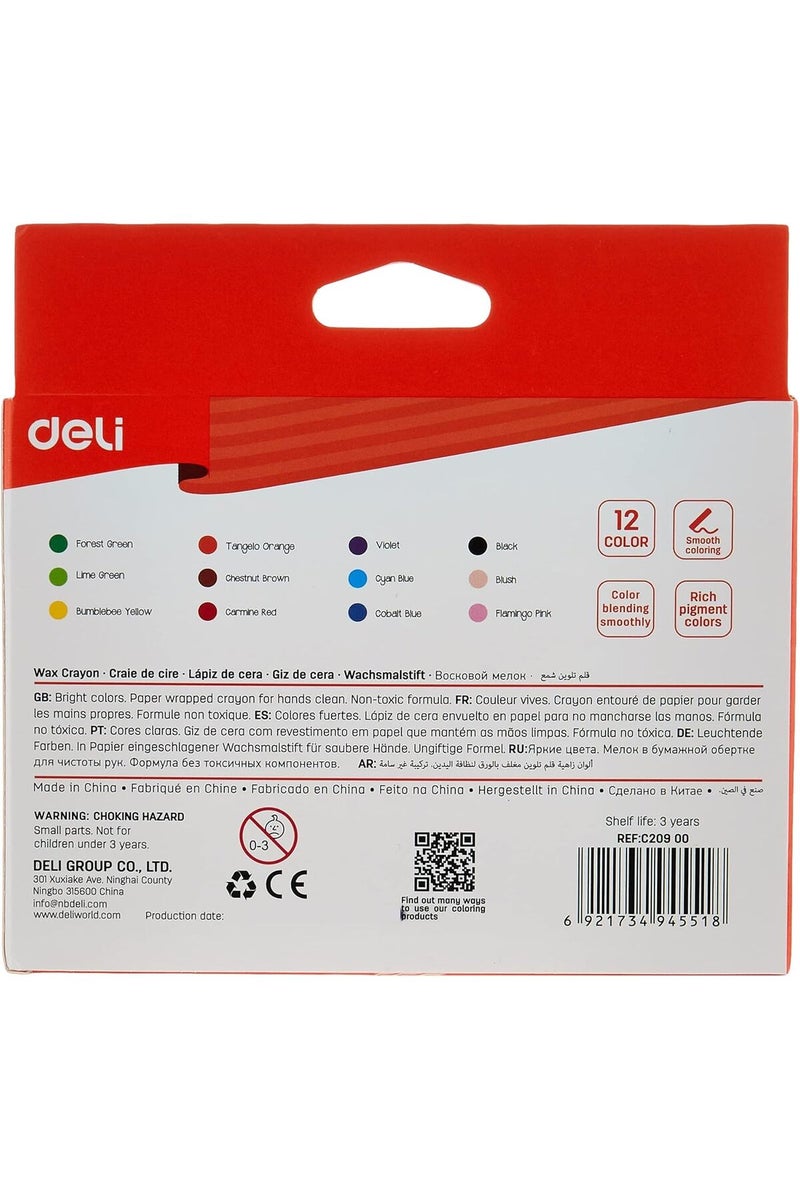 Deli Wax Crayon - 12 Colors (Multicolor) - Image 2