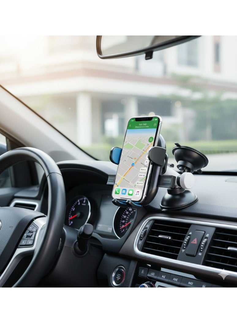 JNUOBI CC 04 Automatic Lock Car Phone Holder 360° Rotation Suction Cup Mount - Image 2