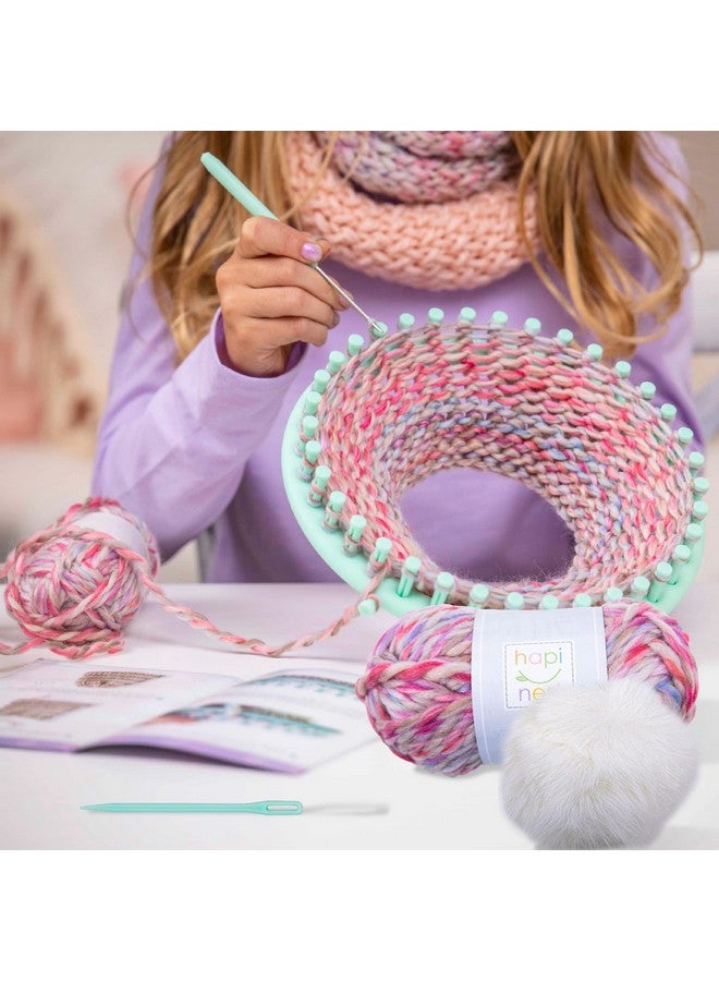 هابينيست مجموعة نول حياكة قبعة ووشاح من Hapinest للأطفال من سن 8 إلى 12 عامًا، مجموعة نول حياكة دائرية للمبتدئين، مجموعة نول كروشيه، مجموعة نول حياكة، حرف يدوية للأطفال والفتيات من سن 8 إلى 12 عامًا فما فوق - Image 5