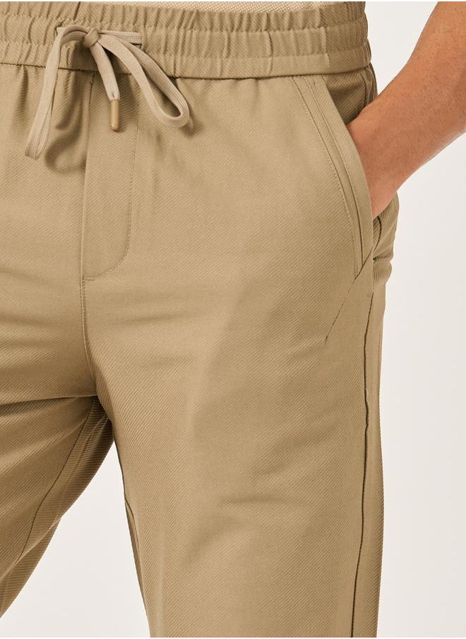 Fort Collins Men Solid Straight Leg Pants with Drawstring Waist  - Image 3