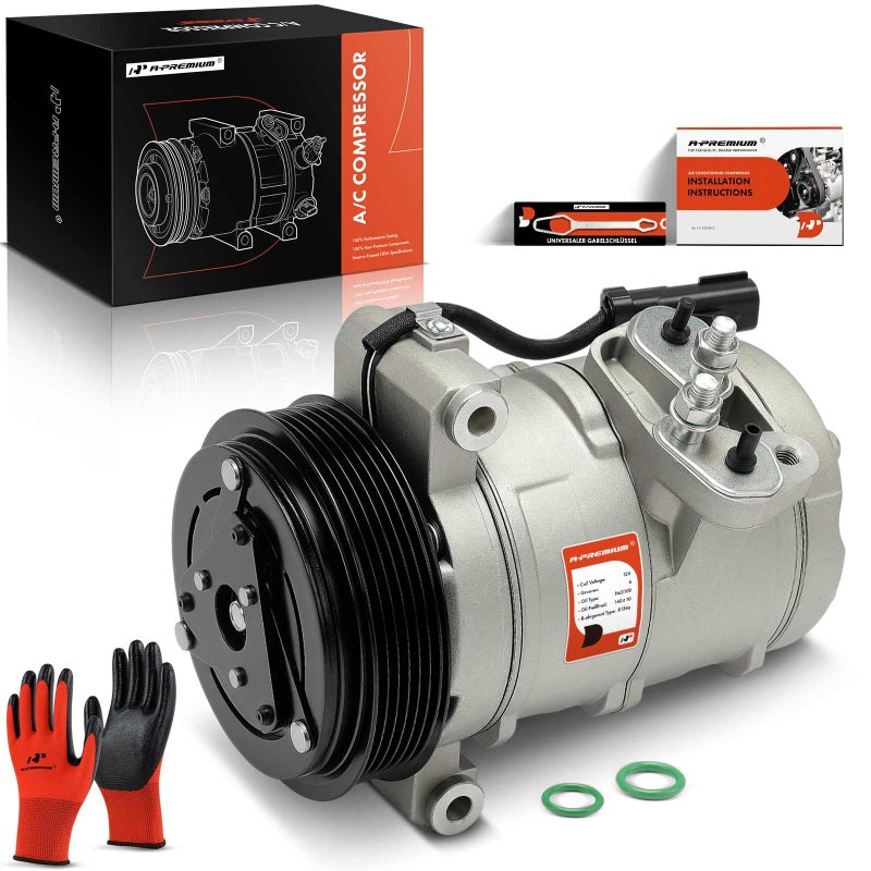APremium Air Conditioner AC Compressor with Clutch Compatible with Jeep Wrangler 38L 20072011 Sport Utility