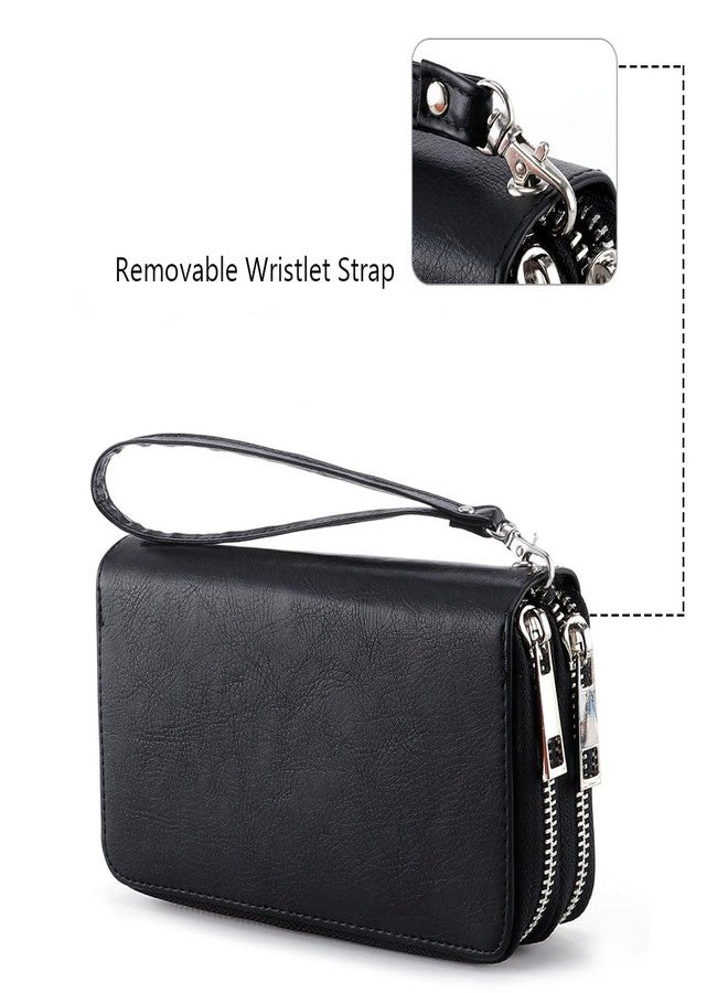 XEYOU Double Zipper Long Clutch Wallet Cellphone Wallet for Women with Removable Wristlet Strap for Credit Card, Cash, Coin, Bill - Image 4