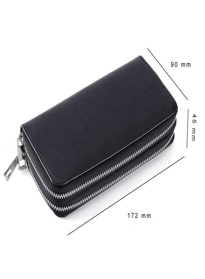 XEYOU Double Zipper Long Clutch Wallet Cellphone Wallet for Women with Removable Wristlet Strap for Credit Card, Cash, Coin, Bill - Image 2