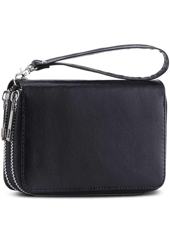 XEYOU Double Zipper Long Clutch Wallet Cellphone Wallet for Women with Removable Wristlet Strap for Credit Card, Cash, Coin, Bill - Image 1