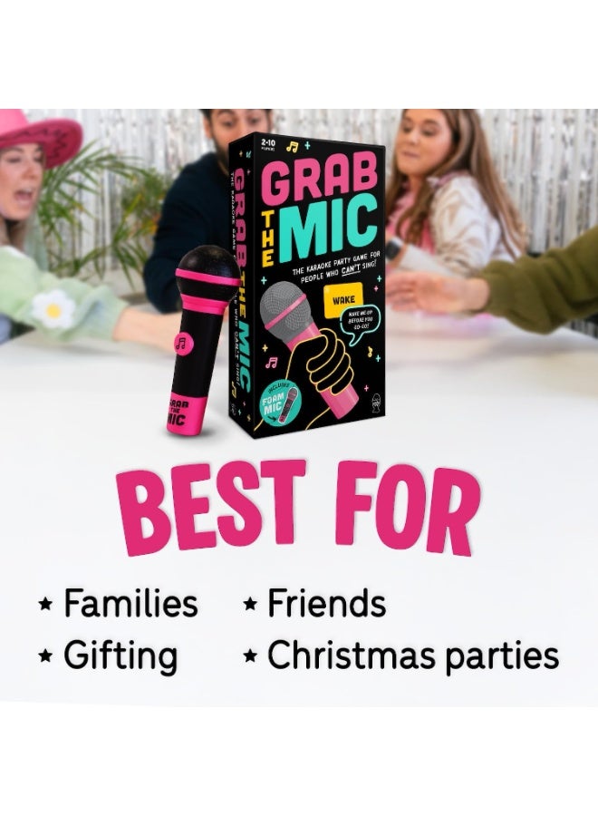 Lucky Egg لعبة الكاريوكي العائلية الرسمية من لاكي إيج - Grab The Mic، للأعمار 8 سنوات فما فوق، من 2 إلى 10 لاعبين - ألعاب للمغنين السيئين مع 250 كلمات (125 بطاقة) لليالي الممتعة وحفلات عيد الميلاد، هدية للأطفال - Image 5