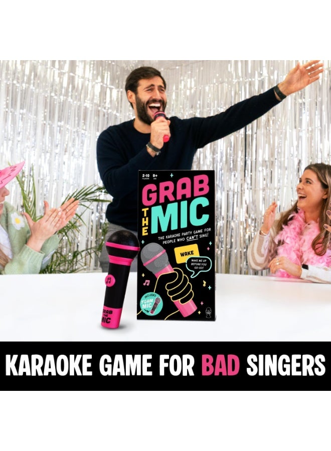 Lucky Egg لعبة الكاريوكي العائلية الرسمية من لاكي إيج - Grab The Mic، للأعمار 8 سنوات فما فوق، من 2 إلى 10 لاعبين - ألعاب للمغنين السيئين مع 250 كلمات (125 بطاقة) لليالي الممتعة وحفلات عيد الميلاد، هدية للأطفال - Image 2