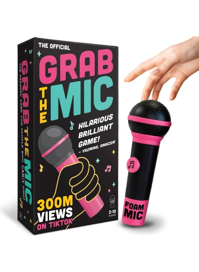 Lucky Egg لعبة الكاريوكي العائلية الرسمية من لاكي إيج - Grab The Mic، للأعمار 8 سنوات فما فوق، من 2 إلى 10 لاعبين - ألعاب للمغنين السيئين مع 250 كلمات (125 بطاقة) لليالي الممتعة وحفلات عيد الميلاد، هدية للأطفال - Image 1