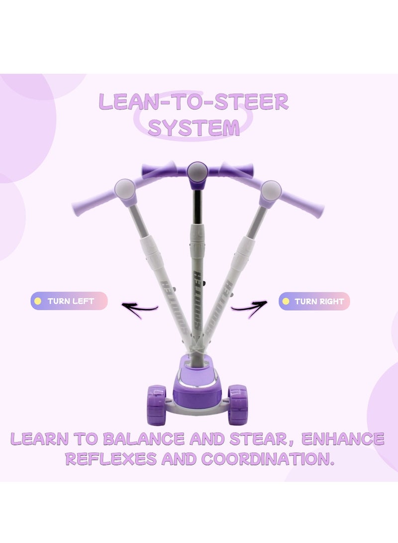 إيزي فيتشور سكوتر ركل للأطفال من إيزي فيوتشر: تصميم قابل للطي، مقبض قابل لضبط الارتفاع، عجلات LED، فرامل خلفية وموسيقى للأعمار من 3 إلى 8 سنوات - Image 4