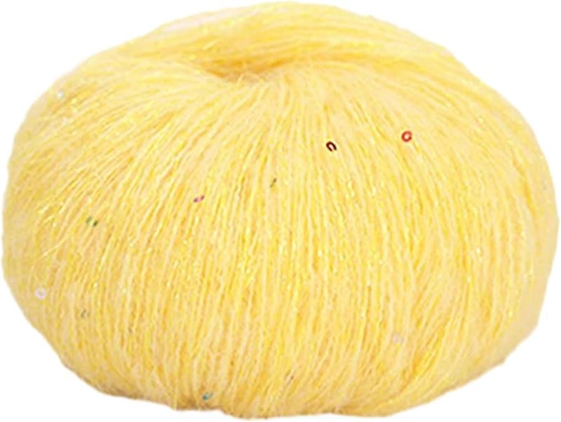 خيط كروشيه لامع باللون ب للقبعات والسترات والأوشحة والحرف اليدوية للحياكة - Image 2