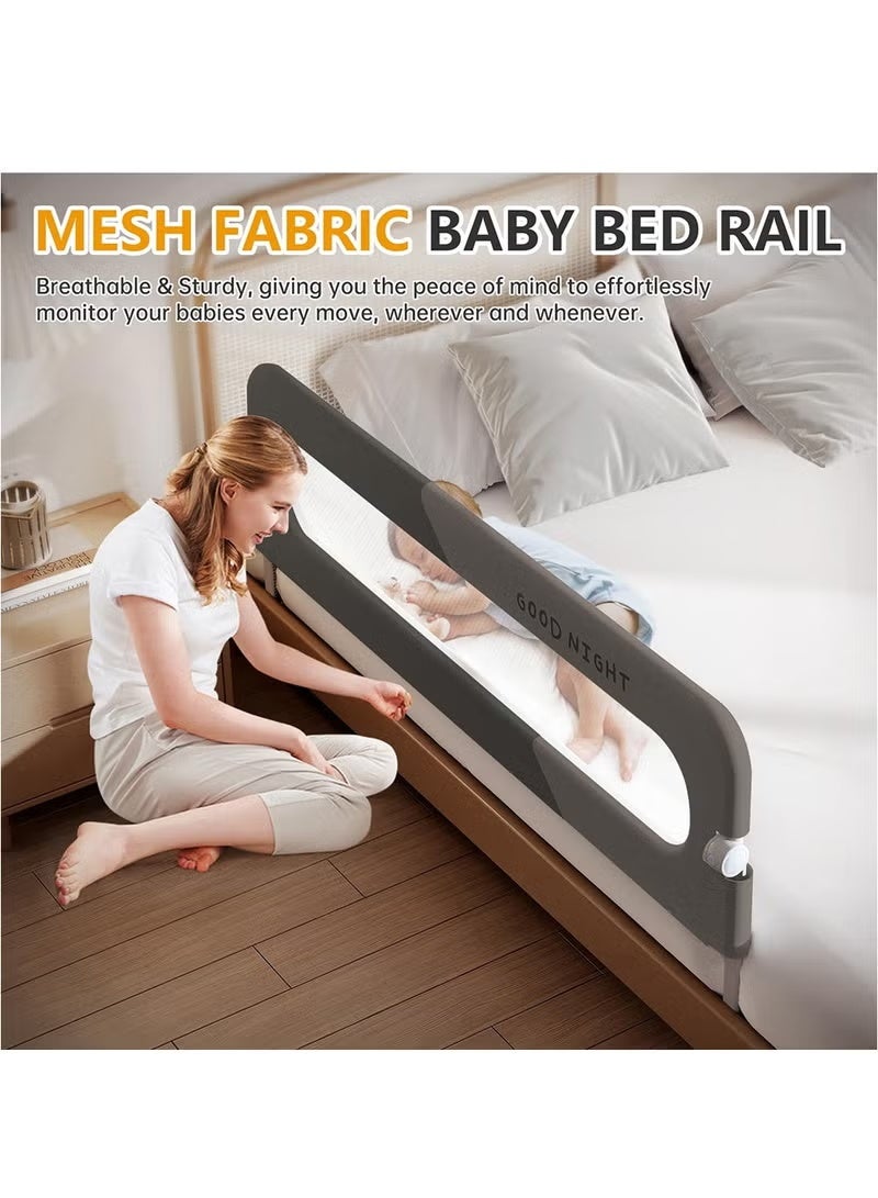 WALALLA Toddler Bed Rails for Crib, Foldable Bed Rail for Toddlers, Portable Bed Rails Guard Bumper for Kids, Safe Bed Side Rail for Twin, Queen, King, Full Size Beds 200cm - Image 3
