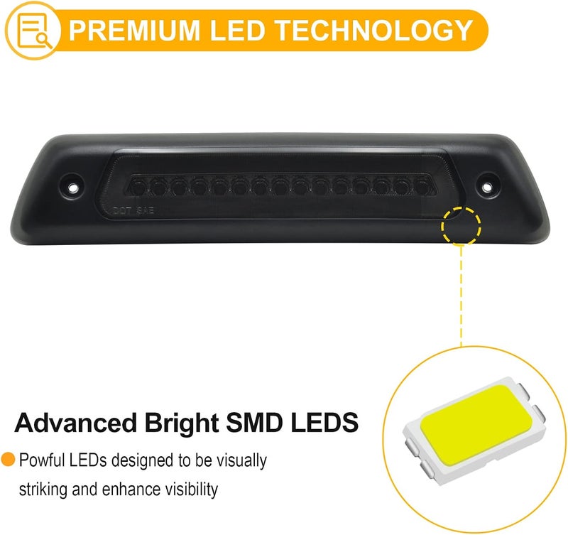 R&F Auto LED Smoked Lens Third Brake Light for F150 (2009-2014) - Image 4