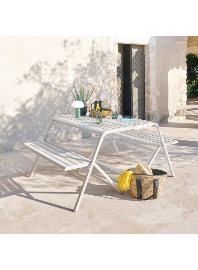 Hesperide Drilia 2-Seater Epoxy-Treated Steel Balcony Bench Clay 85 x 75 x 111 cm 205091A - Image 4