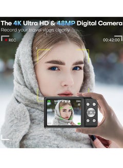 Generic Digital Camera, Autofocus UHD 4K Vlogging Camera with 32GB Card, 48MP 16X Digital Zoom Digital Camera  - Image 2