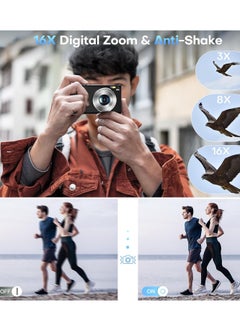 Generic Digital Camera, Autofocus UHD 4K Vlogging Camera with 32GB Card, 48MP 16X Digital Zoom Digital Camera  - Image 3