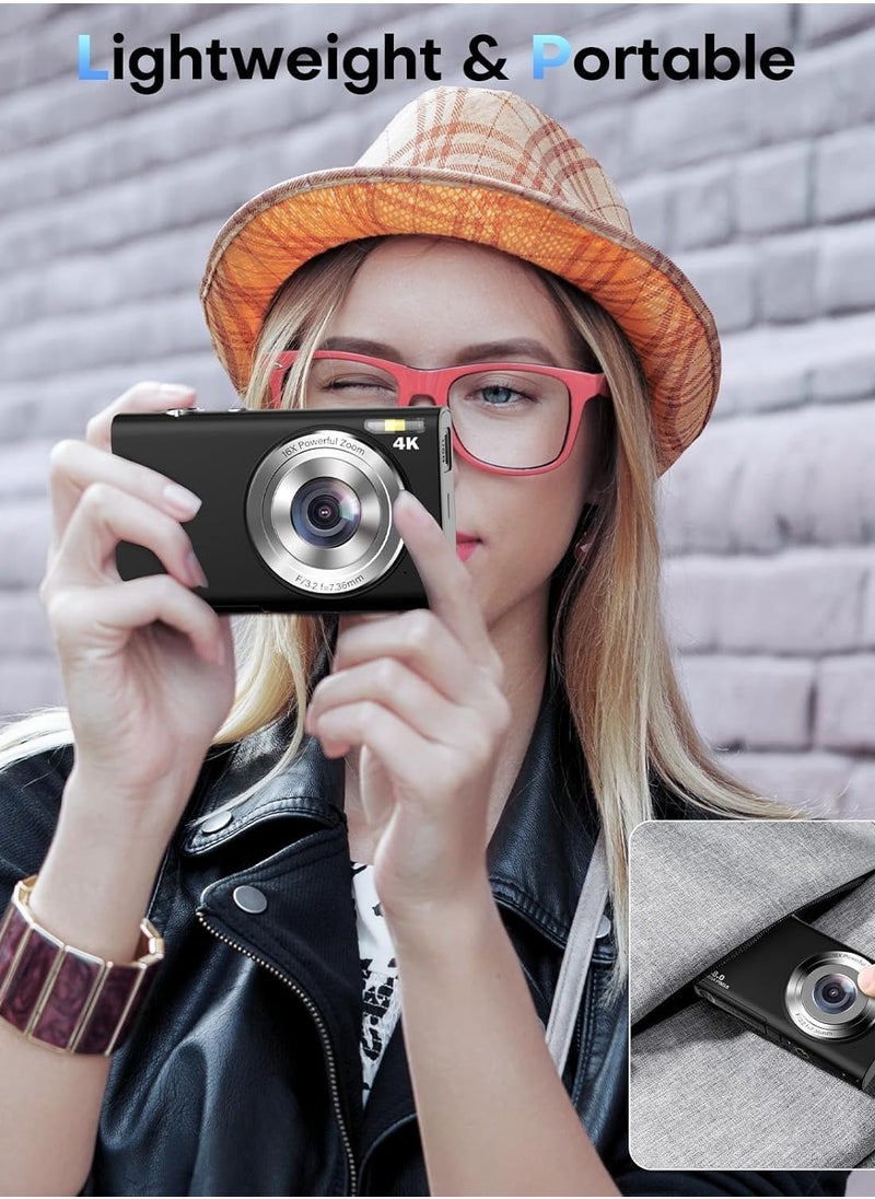 Generic - Digital Camera, Autofocus UHD 4K Vlogging Camera with 32GB Card, 48MP 16X Digital Zoom Digital Camera - Image 1
