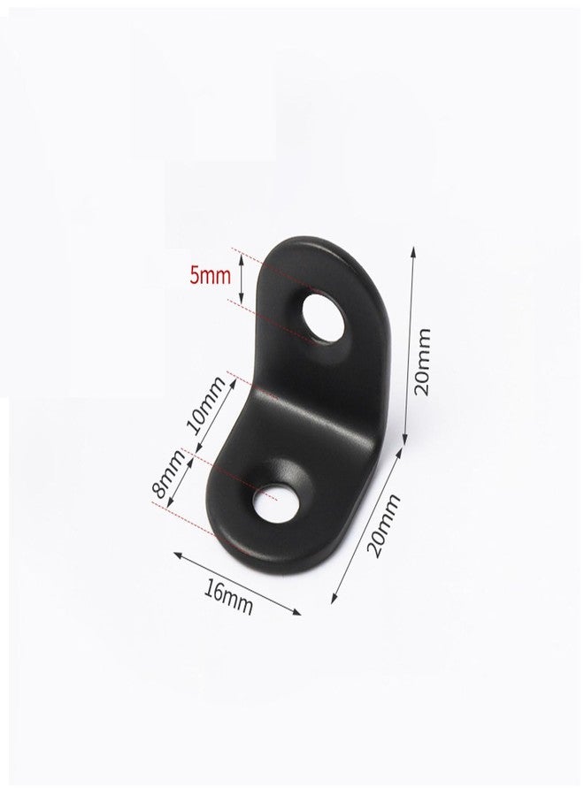 RPS-IND 10 Pcs Heavy - Duty Thickened 90° Stainless Steel L - Shaped Corner l Brackets with Screws, Black & White Colors - Ideal for Furniture, Cabinet & DIY Projects RPS-IND - Image 2
