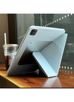 Suitable For 2025ipad11 Generation Protective Shell Air Silicone Heat Dissipation 11 Inch Transparent 10.2 Y Folding Bracket Anti-drop Cover-Color:Sr-y Discount Heat Dissipation [grey]-Applicable Models:2024ipadair6 13inch (m2)/pro12.9/3/4/5 Generation