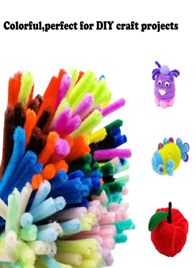 Swpohrat 100 Pieces Moss Green Pipe Cleaner Craft Set,Thick Fuzzy Chenille Stem Pipe Cleaners for DIY Craft Projects and Decorations - Image 5
