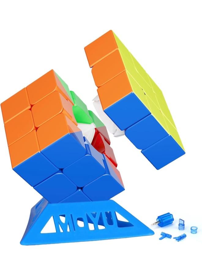 Moyu RS3M 2021 Magnetic Speed Cube Maglev Version(Upgraded), Speed Cube 3x3 Sticker-Less Quieter Turning, Magnetic Cube Professional 2021 3 by 3 Budget Cube - Image 1