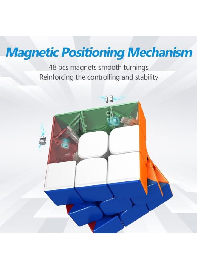 Moyu RS3M 2021 Magnetic Speed Cube Maglev Version(Upgraded), Speed Cube 3x3 Sticker-Less Quieter Turning, Magnetic Cube Professional 2021 3 by 3 Budget Cube - Image 3
