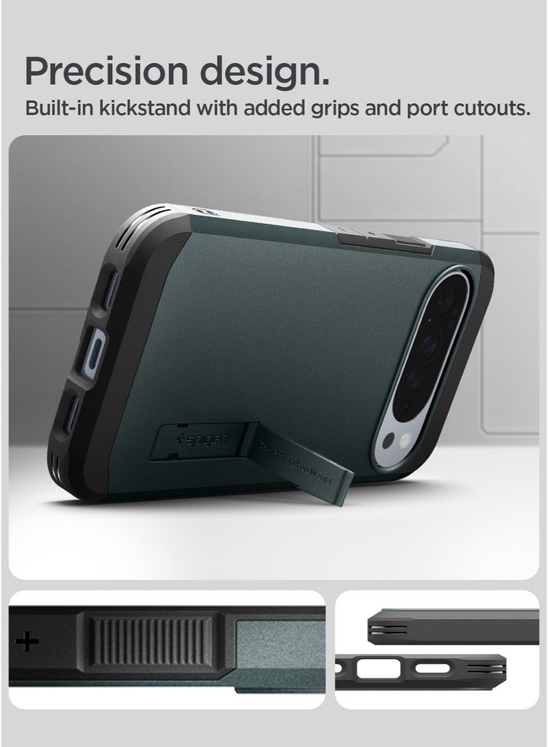 Spigen Tough Armor MagFit AI for Google Pixel 10 Pro XL Case Cover [Pixelsnap and MagSafe compatible] - Abyss Green - Image 4