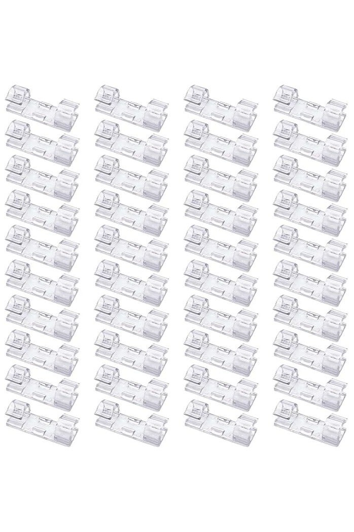 100 Pieces Clear Self-Adhesive Cable Clips Cable Organizer for 6-8 MM Cable Wire Clamp Sticky Clear Cable Clip Management Organizer Drop Wire Holder for TV PC Cable Desktop Home Office - Image 1