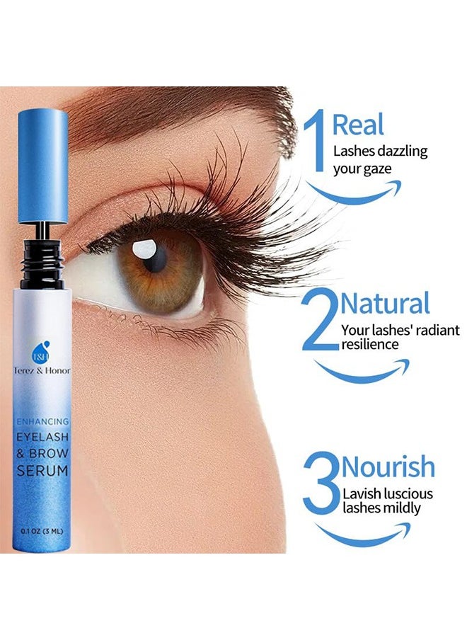 Terez & Honor - Enhancing Eyelash And Brow Growth Serum 3ml, Eyelash Enhancing Serum, Appearance of Longer And Thicker Eyelashes, Enhances And Protect Against Breakage, Improving Flexibility - Image 1
