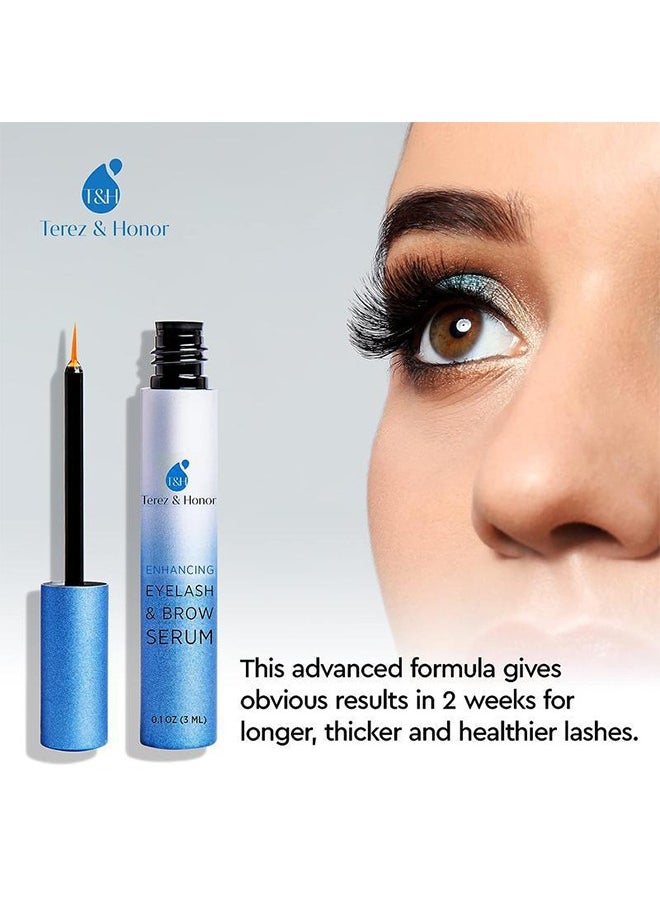 Terez & Honor - Enhancing Eyelash And Brow Growth Serum 3ml, Eyelash Enhancing Serum, Appearance of Longer And Thicker Eyelashes, Enhances And Protect Against Breakage, Improving Flexibility - Image 1
