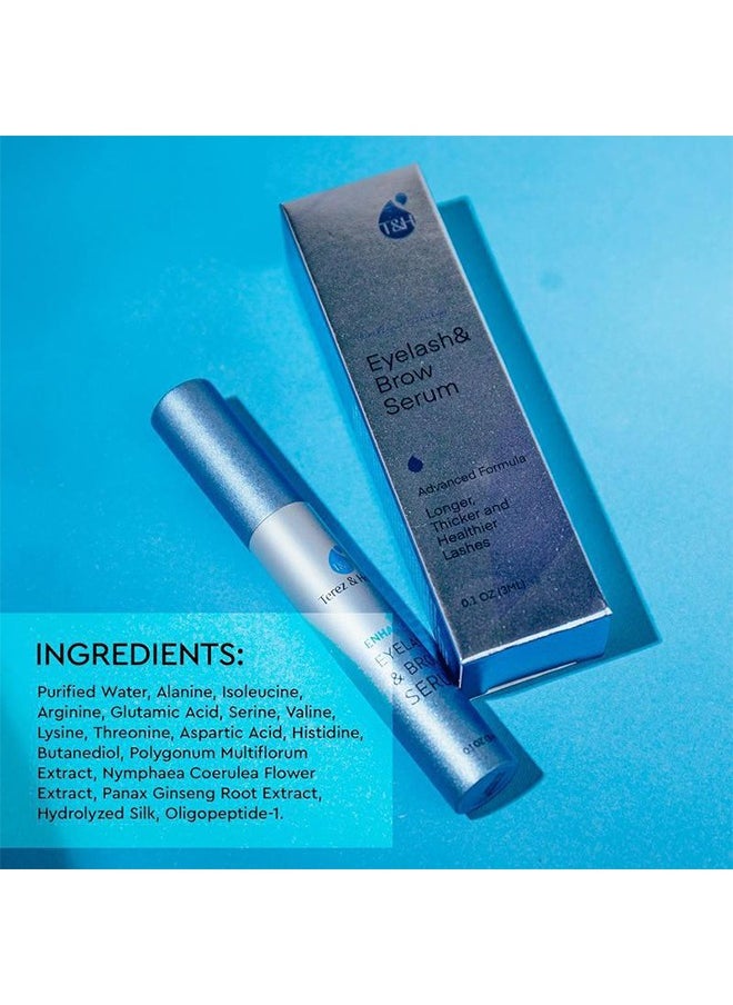 Terez & Honor - Enhancing Eyelash And Brow Growth Serum 3ml, Eyelash Enhancing Serum, Appearance of Longer And Thicker Eyelashes, Enhances And Protect Against Breakage, Improving Flexibility - Image 1