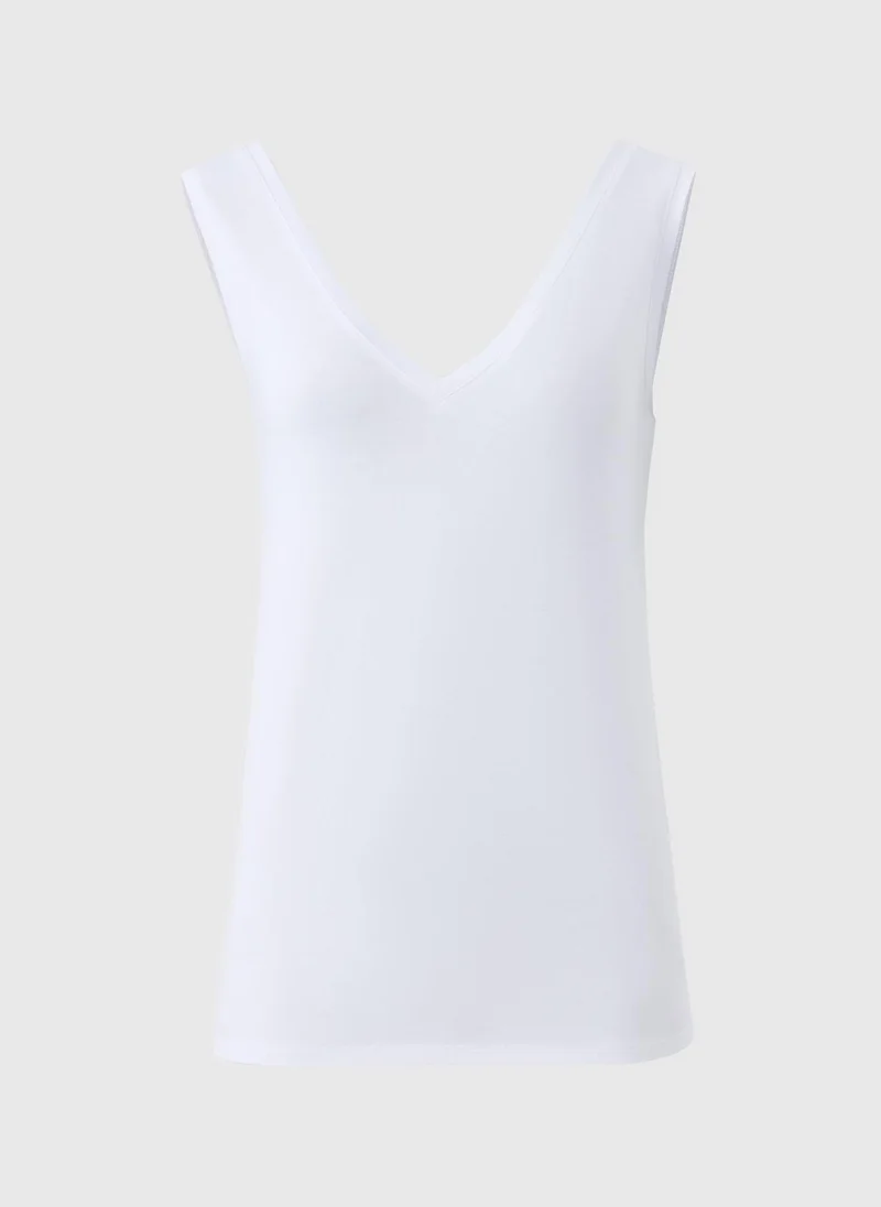 Matalan White V Neck Vest