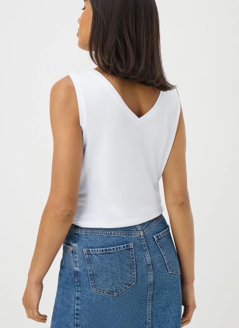 Matalan White V Neck Vest