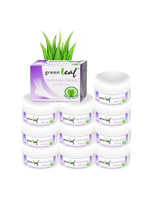 Green Leaf - Foot Care Cream For Dry Chapped & Cracked Skin 25G Pack Of 10 - Image 1