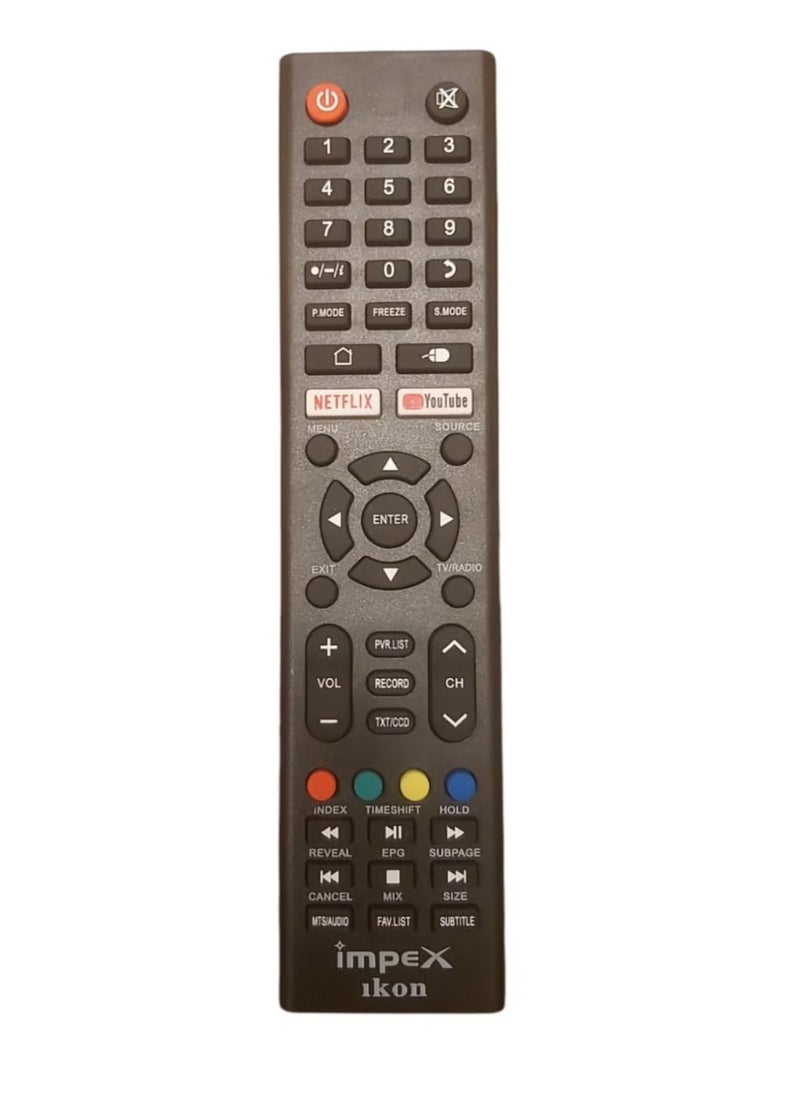 Generic - IMPEX , IKON , Smart TV LCD LED Remote With Upgraded Infrared u0026 Smart Short Keys - Image 1