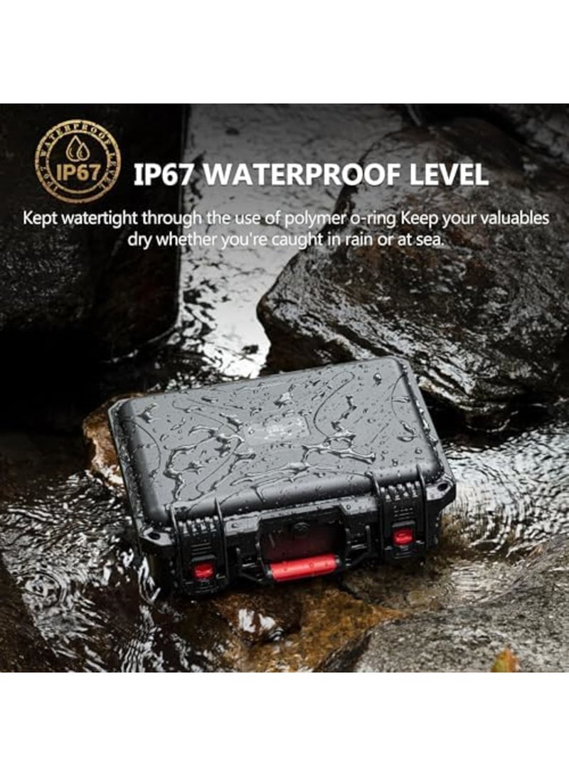 SYOSI Waterproof Hard Case for DJI Mini 4 Pro Drone, EVA Storage Box, Shock Resistant Travel Bag Compatible with Fly More Combo Accessories, Portable Organizer, Black - Image 3