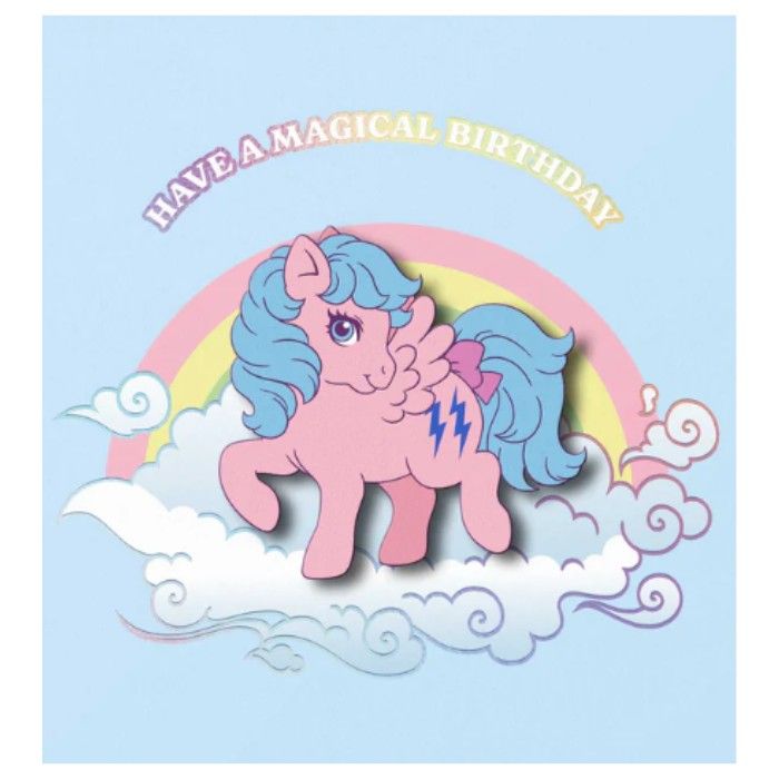 Tache My Little Pony Birthday Greeting Card Blank Inside, Pink Design - Image 2