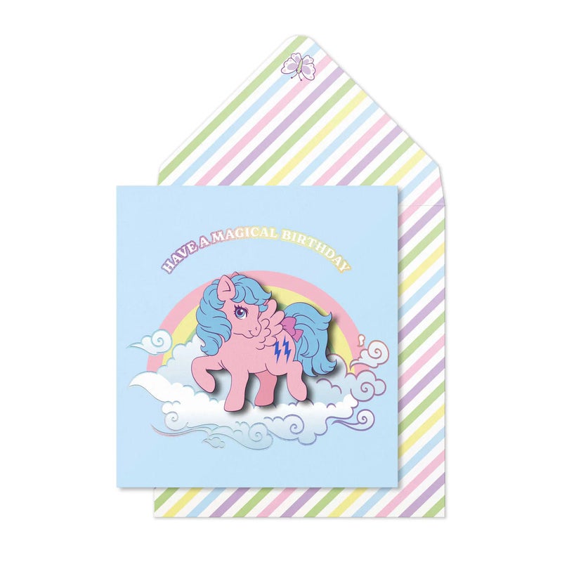 Tache My Little Pony Birthday Greeting Card Blank Inside, Pink Design - Image 1