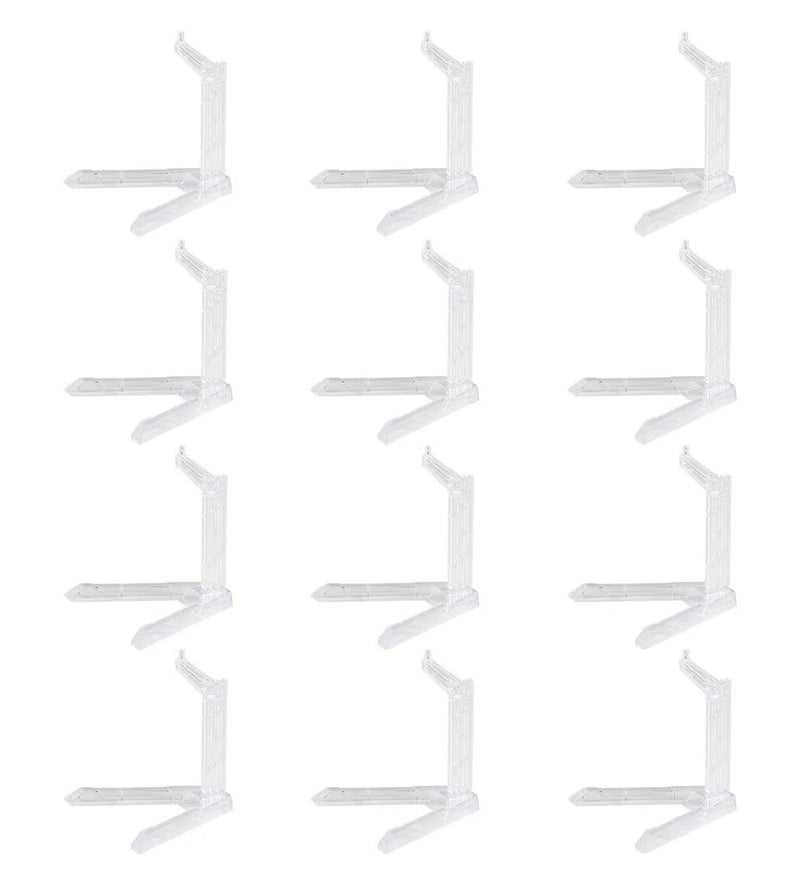 Takelablaze 12Pcs Clear Action Figure Display Flexible Action Base Holder for 1/144 SD BB Gundam Action Figures DIY Model Kits - Image 1