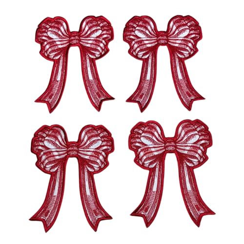 GARAAN - Machine Embroidered Applique, Embroidery Patch, Sew on Patches, DIY Projects, Charming Bow (Pack of 4) - Image 3