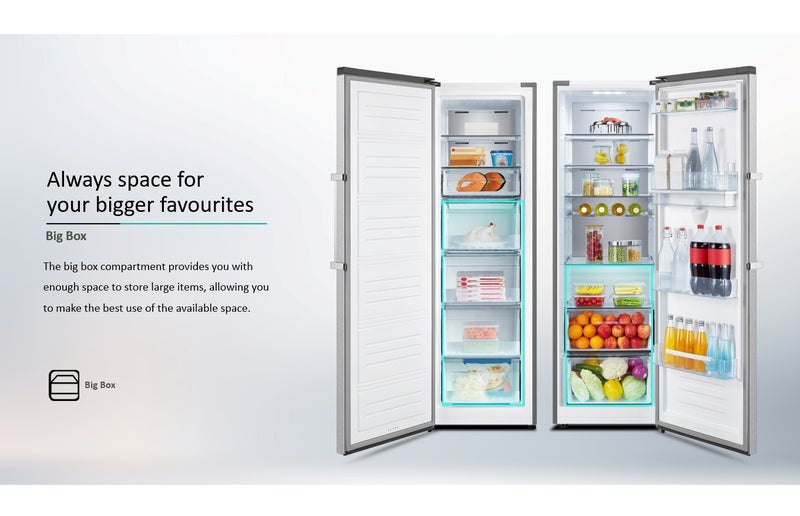 Hisense 260 Lt 9.2 CuFt Upright Freezer, Total Nofrost, Energy Saving, Stainless Steel Color 260 L 200 W FU275N3ESD Silver - Image 4