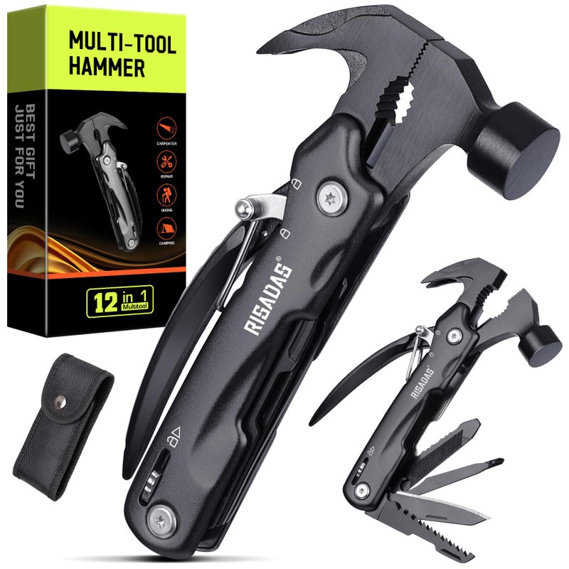 Gifts for Men Birthday Gifts for Man Dad Husband Mens Gift Ideas Stocking Stuffers for Men Mens Stocking Stuffers Christmas Fathers Day Groomsmen Gift Multitool Hammer for Camping Hiking