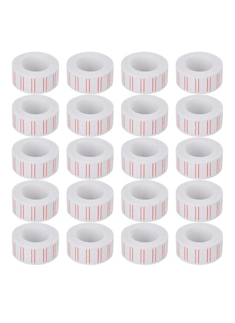 Single Line Pricing Label White (Pack of 20)