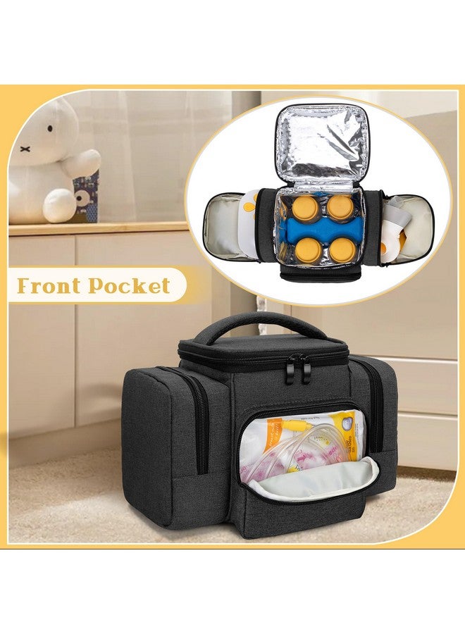 BAFASO BAFASO Wearable Breast Pump Bag Compatible with Medela Pump in Style, Tote for Wearable Breast Pump and Extra Parts (Patent Pending), Black - Image 2