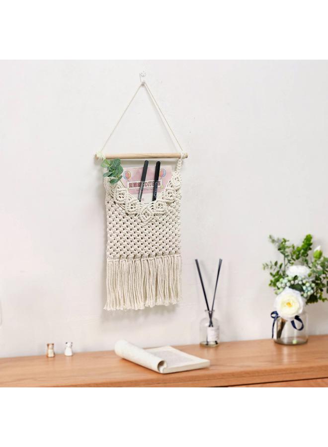Bluejw New Arrival Hand-Wwoven Wall Mesh Bag Tapestries Tassel Mesh Pocket Home Decoration Bohemian Storage Bag  - Image 2