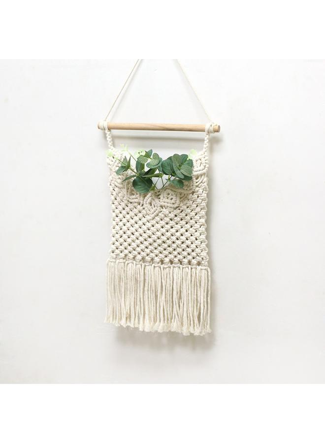 Bluejw New Arrival Hand-Wwoven Wall Mesh Bag Tapestries Tassel Mesh Pocket Home Decoration Bohemian Storage Bag  - Image 5