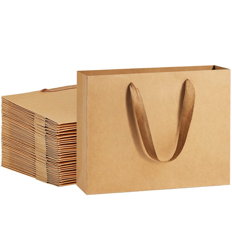 BagDream Paper Bags 106x31x83 25Pcs Gift Bags Heavy Duty Kraft Brown Gift Paper Bags with Handles Soft Cloth Party Favor Bags Shopping Bags Retail Merchandise Bags Wedding Party Gift Bags