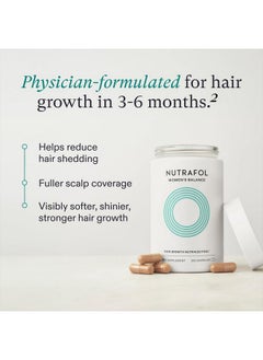 Women'S Balance Hair Growth Supplements, Ages 45 And Up, Clinically Proven For Visibly Thicker Hair And Scalp Coverage In 3-6 Months, Dermatologist Recommended - 1 Month Supply Refill Pouch