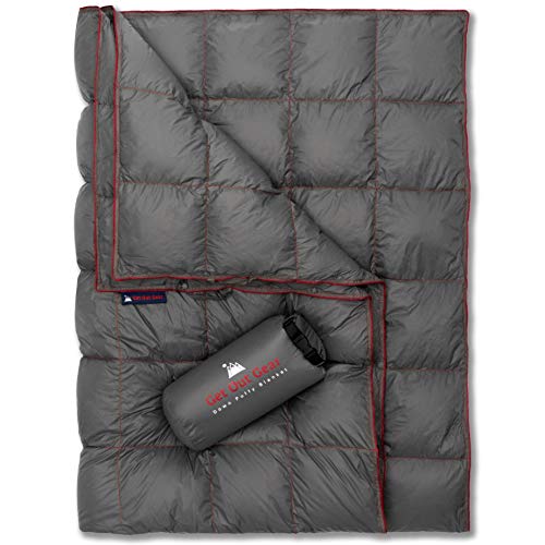 Get Out Gear Down Camping Blanket - Outdoor Lightweight Packable 650 Fill Power Down Blanket Compact Waterproof and Warm Backpacking Quilt for Camping Hiking Travel Hammock… - Image 1