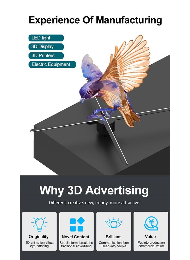 Crony 3D Hologram Advertising 65cm Fan Screen with Stitching WiFi APP Control 3D holographic Fan 3D Advertising Display - Image 2