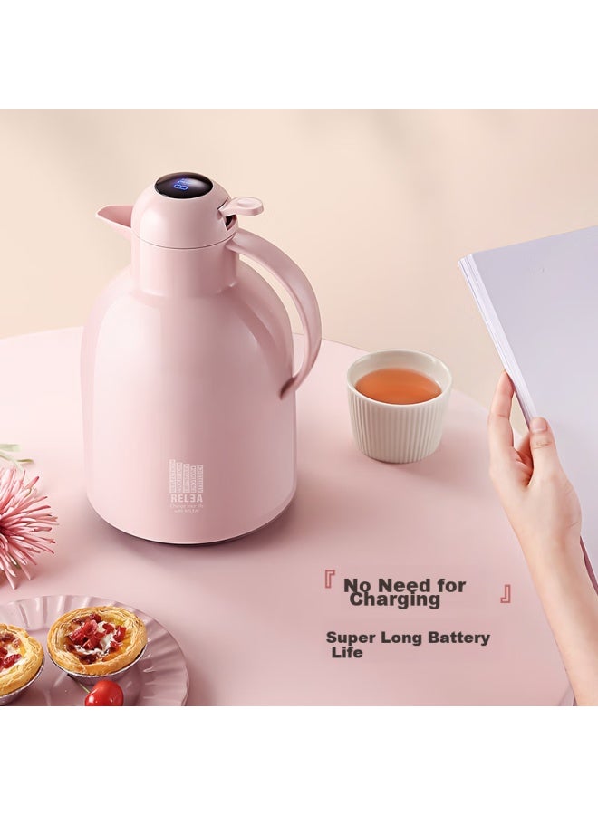 Relea Insulated Pitcher, Large Capacity Glass Thermos For Home Use, Wedding Warm Pot, Temperature Display, Dorm Hot Water Bottle, Insulated Bottle, Boiling Water - Image 4